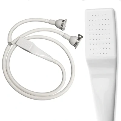 Image of Kobe Professional Double Tap Shower Attachment for Bath/Extra Long Head and Hose Set Bath Taps Secure Fit Clamp Included Perfect Portable Shower/Portable Dog 1.5m