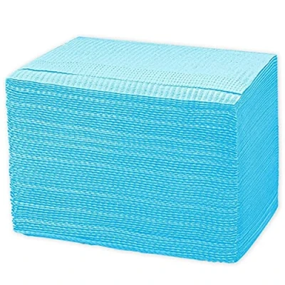 Image of 60 Pcs Dental Bibs Disposable for Patient, 13&quot;x18&quot;, 3 Ply Waterproof Piercing Tattoo Paper Napkin Tissue Bib Clinic, Station