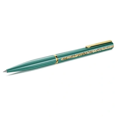 Image of Swarovski Crystal Shimmer Glide ballpoint pen, Green, Green lacquered, Gold tone plated