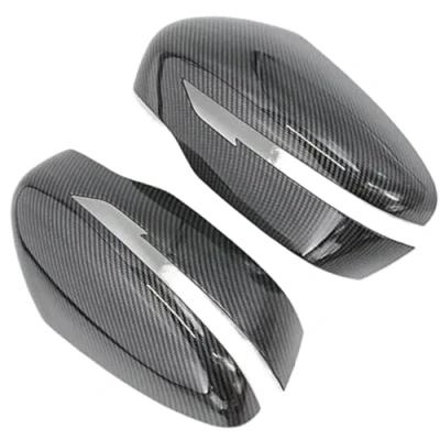 Image of SKINII Wing Mirror Cover For Nissan Qashqai 2014 2015 2016 2017 2018 2019 2020 Rearview Side Cap Rear View Case Trim Sticker Door Caps
