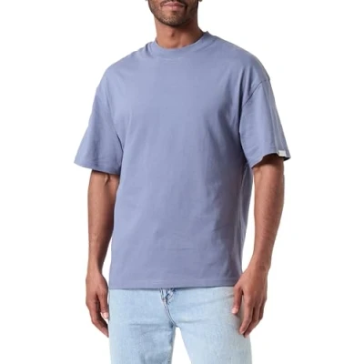 Image of JACK &amp; JONES Men&#039;s Jcocollective Tee SS Crew Neck T Shirt, Flint Stone, S