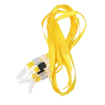 Image of CKB LTD® Pack of 100 Yellow PRO Lanyard Neck Strap with Swivel Plastic Clip For an ID Card Holder
