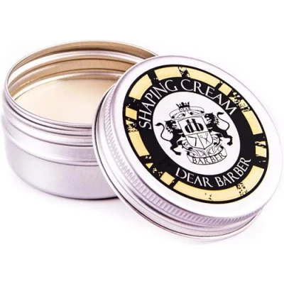 Image of Dear Barber Mens Hair Styling Shaping Cream, Travel Size Tin, Soft Hold Suitable for all Types, Conditions &amp; Revitalises Damaged Hair, Natural Look 20ml