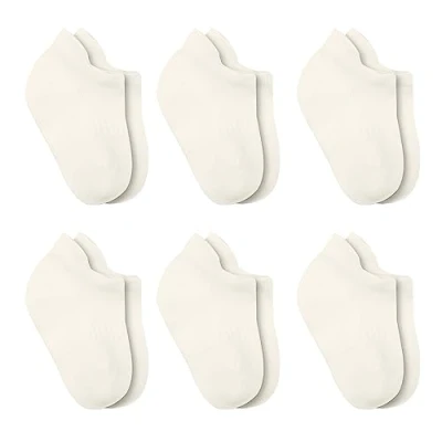 Image of bistyle Baby Grip Ankle Socks 6 Pairs Newborn Infant Toddlers Seamless Cotton Kids Boys Girls (UK, Age, 0 Months, ECRUECRU)
