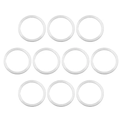 Image of Be In Your Mind 10PCS Bicycle Chainring Bolt Spacers Washer Aluminum Alloy Double Ring to Single Gasket for Bike Headset Chainwheel 1mm Thickness 10mm Inner Diameter