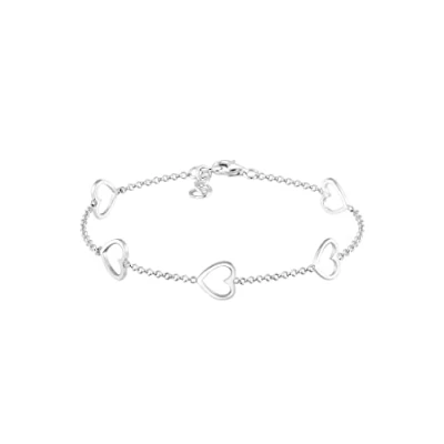 Image of Elli Bracelet Herz Liebe Cut Out Basic Trend Romantik 925 Silber