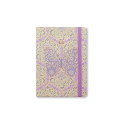 Image of Letts of London Paisley A6 academic 2024/2025 week to view diary butterfly
