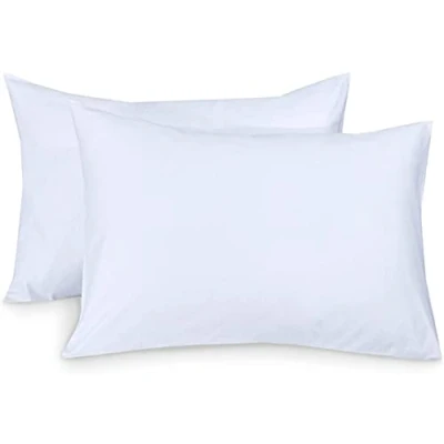 Image of 100% Pure Support For Stomach, Side And Back Sleepers Polycotton Hollowfiber Filled Sleeping Pillows 45x72cm Hotel Quality (Pack Of 2 Pillows)