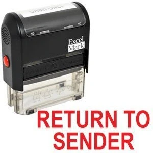 Image of RETURN TO SENDER Self Inking Rubber Stamp Red Ink (42A1539WEB R) by DiscountRubberStamps