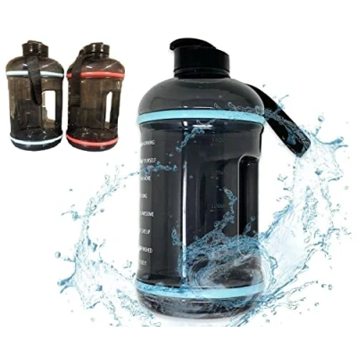 Image of MantraRaj 2.2 Litre Large Jumbo Sports and Gym Water Bottle Extremely Durable BPA Free Ideal for Dieting Bodybuilding Outdoor Travel Camping Hiking &amp; Office with Handle Jug (Red)