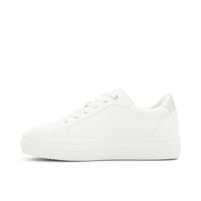 Image of ALDO Women&#039;s Valenzia Sneaker, White/Silver, 9.5 UK