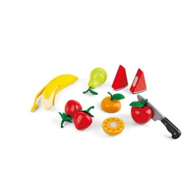 Image of Hape E3171 Healthy Playset Food Fruit Set with Toy Knife for Pretend Play 3+ Years