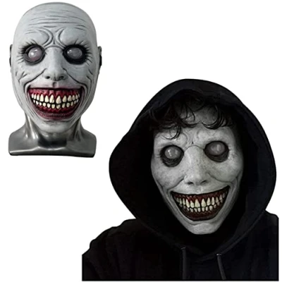 Image of Horror Halloween Mask, Scary Mask Masquerade Smiling Demon Clown Cosplay Carnival