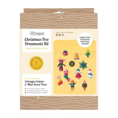 Image of Scheepjes Christmas Tree Ornaments Crochet Kit 1 Set