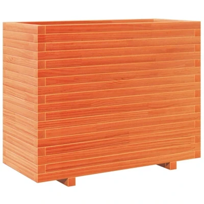 Image of vidaXL Garden Planter Wax Brown 90x40x72.5 cm Solid Wood Pine