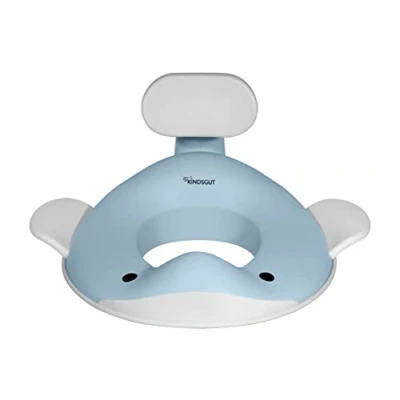 Image of Kindsgut Kids Whale Toilet Reducer, Child Friendly Design, in Subtle and Modern Colours, No Harmful Substances Friendly, Light Blue