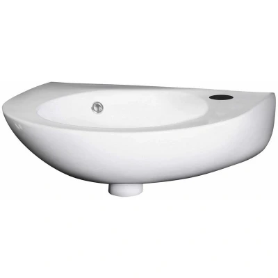Image of Nuie Melbourne Rounded Wall Hung Cloakroom Basin 350mm Wide 1 Tap Hole
