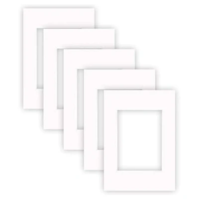 Image of nielsen Conservation Picture Mount White A4, 21x29.7cm to fit Image Size 13x18cm, Set of 5, Acid Free (pH Neutral) Protective Photo Mount, Smooth Surface Pure