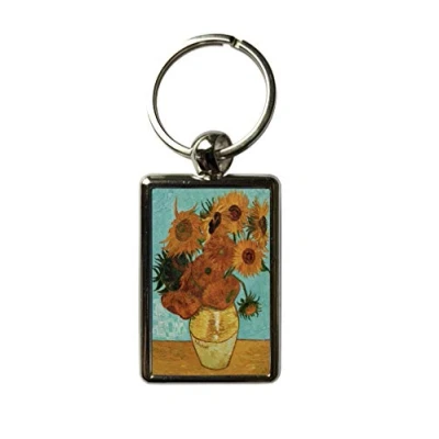 Image of Super Universe Vincent Van Gogh Sunflowers Metal Keyring