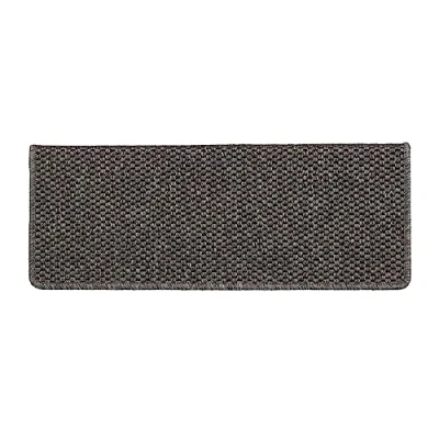 Image of casa pura Stair Mats Interior, Pack of 15, Rectangular Self Adhesive in Sisal Look, Treads Mats, Anthracite, 65 x 23.5 cm, Calcuta