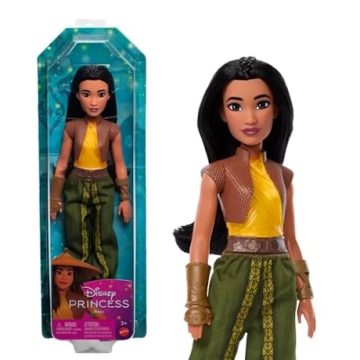 Image of Mattel Disney Princess Dolls, Raya Posable Fashion Doll with Sparkling Clothing and Accessories, Movie Toys, HLX22