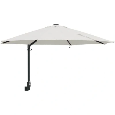 Image of vidaXL Wall mounted Garden Parasol with LEDs Sand 248 cm