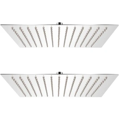 Image of vidaXL Rain Shower Head 2 pcs Stainless Steel 25x25 cm