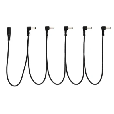 Image of kenable DC Power Daisy Chain Cable 9V Guitar Pedal Splitter 5.5 x 2.1mm Connectors 2/3/4/5/6/8 Way (5 Way)