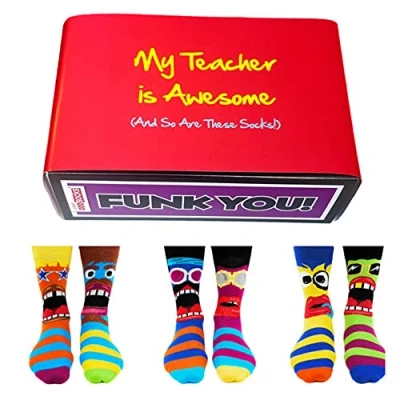 Image of United Oddsocks Mens Socks Awesome Teacher Novelty UK 6 11