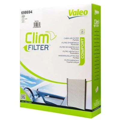 Image of 1204459, 1204464, 1353269, 256H19G244AA Pollen Filter VALEO CLIMFILTER COMFORT 698694 Particulate 239mm 189mm 34mm FORD: FIESTA 5