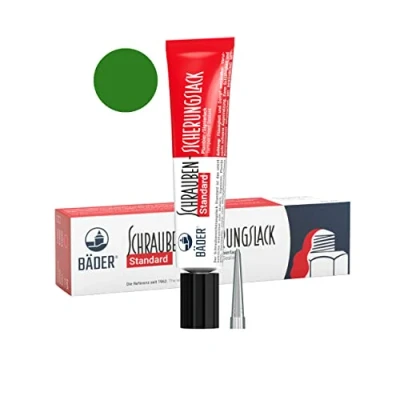 Image of ORIGINAL BÄDER Torque Sealant Tamper proof Indicator STANDARD color Green 20ml Threadlocker Made in Germany since 1962 Security pen for sealing and of manipulation.
