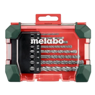 Image of Metabo 626706000 8 Piece Masonry Drill bit Storage case.