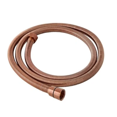 Image of Milano Brushed Copper Fine Ribbed Brass Shower Hose 1.5m