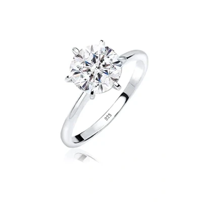 Image of Elli Ring Ladies Engagement with Crystals in 925 Sterling Silver