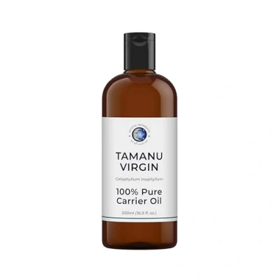Image of Mystic Moments Tamanu Virgin Carrier Oil 500ml Pure &amp; Natural Perfect For Hair, Face, Nails, Aromatherapy, Massage and Dilution Vegan GMO Free
