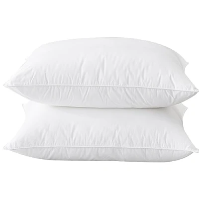 Image of BHZ Goose Down Feather Pillows Queen Size Set of 2 Hotel Bed for Sleeping Soft and Supportive Side Back Sleepers, (20&quot; x 28&quot;)