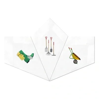 Image of Warwick &amp; Vance Pack Of 3 Mens/Gentlemens Gardening Embroidery Handkerchiefs With Satin Stripe Borders, 100% Cotton, 40 x 40cm