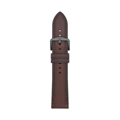 Image of Fossil Litehide Men&#039;s Leather Bracelet, 22 mm, brown, Casual