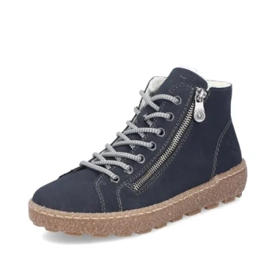 Image of Rieker N1020 Women&#039;s Low Top Trainers with Loose Insole, Blue 14, 6 UK