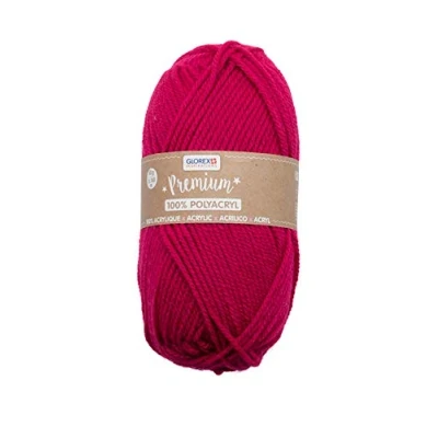 Image of Glorex Premium Wool Made of 100% Acrylic, Easy to Work with, Versatile, Warm, Soft, Non Scratching, 50 g, Approx. 140 m, Fuchsia