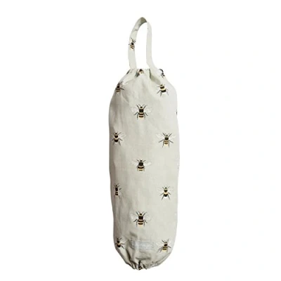 Image of Sophie Allport Carrier Bag Holder Bees design 100% Cotton Reusable Bags Storage