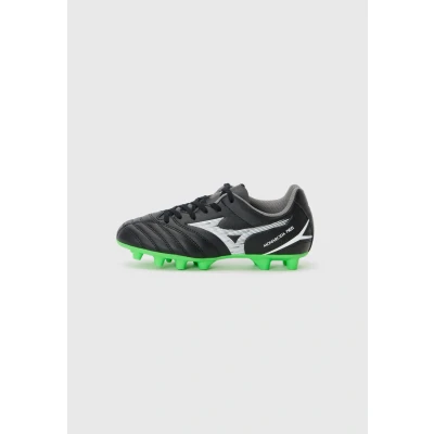 Image of Mizuno Monarcida NEO III Select Unisex Moulded stud football boots for kids, Size: 4.5, Black/neon green shoes
