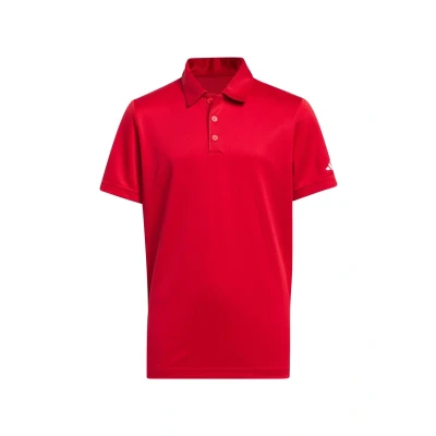 Image of adidas Boy&#039;s Performance Short Sleeve Polo Shirt Kids, COLRED, 7 8 Years