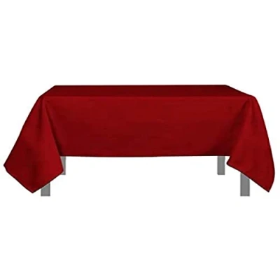 Image of Soleil d&#039;ocre Alix Tablecloth, Polyester, Red, 140 x cm