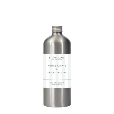 Image of Stoneglow Modern Classics Collection Pomegranate &amp; Spiced Woods 500ml Scented Reed Diffuser Refill