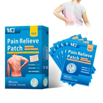 Image of LINXINS 60PCS Pain Relief Patches, Heat Patches for Relief, Chronic Pain, Promote Blood Circulation, Knee Backache Joint Muscle Cervical Vertebra