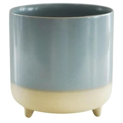 Image of Ivyline Planter, Ceramic, Sky Blue Matte Reactive, H12cm x D12cm