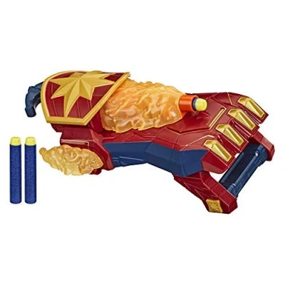Image of NERF Power Moves Marvel Avengers Captain Photon Blast Gauntlet Dart Launching Toy for Kids Roleplay, Toys Children Aged 5 and up