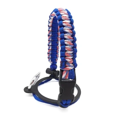 Image of KUAIYIJU Water Bottle Strap Paracord Handle with Safety Cord &amp; Carabiner for Wide Mouths