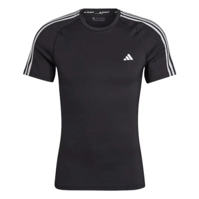 Image of adidas Performance Techfit 3STRIPES Print Tshirt, Men&#039;s, Size: SxRegular, Black